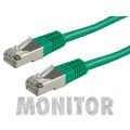Kabel sieciowy Patchcord S/FTP (ekranowany) Cat.6 RJ45 3m zielony