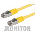 Kabel sieciowy Patchcord S/FTP (ekranowany) Cat.6 RJ45 3m żółty