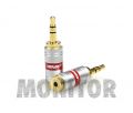 Adapter wtyk stereo jack 3.5 - gniazdo stereo jack 2.5 chrom
