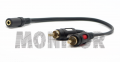 Rozgałęźnik kabel  audio gniazdo Jack 3,5mm – 2x wtyk RCA (Cinch) 0,15m / 0153-3